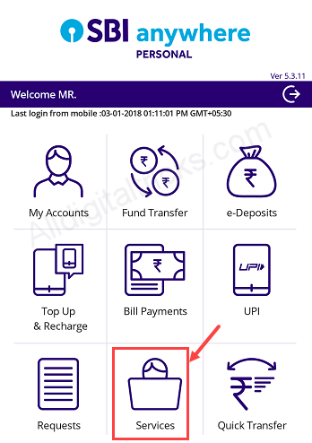 sbi atm debit card temporary block, switch off/on
