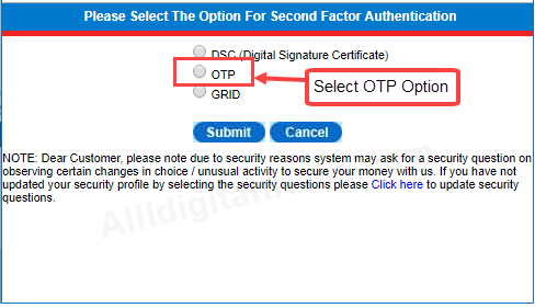 activate/register central bank of india net banking online