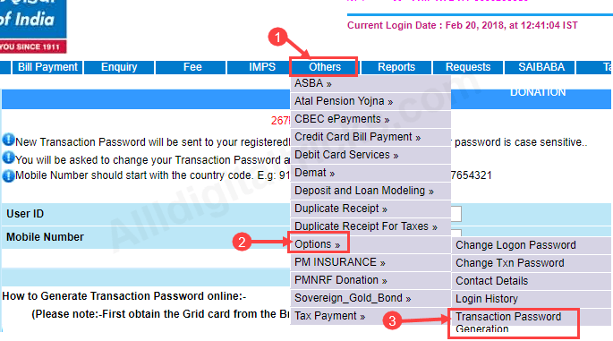 activate/register central bank of india net banking online
