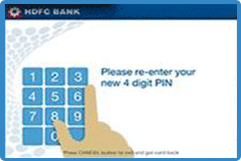 hdfc debit card  pin generate atm