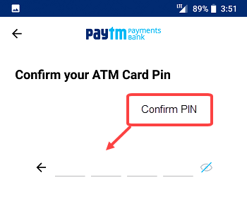 paytm debit card activate generate pin
