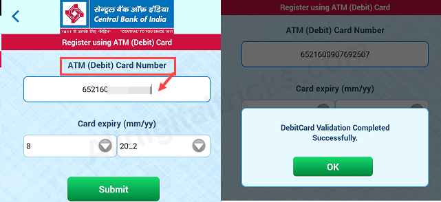 Central bank of india mobile banking activation (Cent mobile activate)