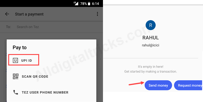 SBI account Google tez link, transfer money, view balance