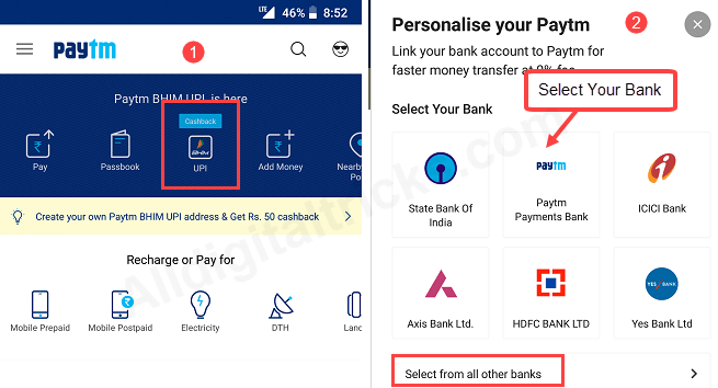 paytm bhim upi link bank account and how to use