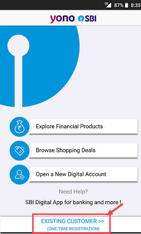 SBI YONO register and activate