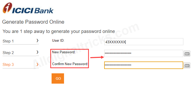 register activate ICICI net banking online