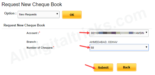 request new Cheque Book online Punjab national bank PNB