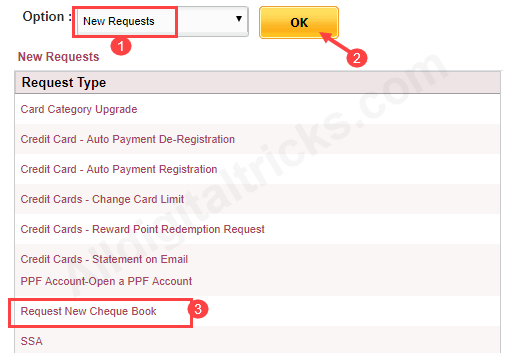 request new Cheque Book online Punjab national bank PNB