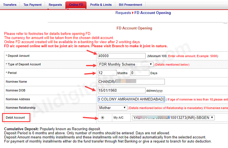 open fixed deposit online union bank of india