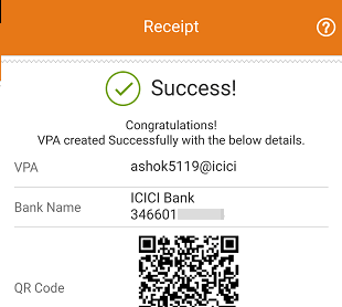 ICICI Bank create UPI ID VPA