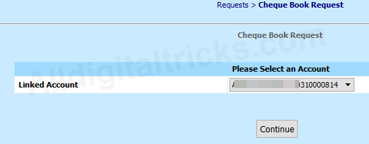 Request Bank of India Cheque Book online