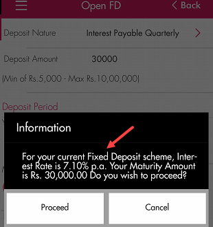 Axis Mobile banking open FD account