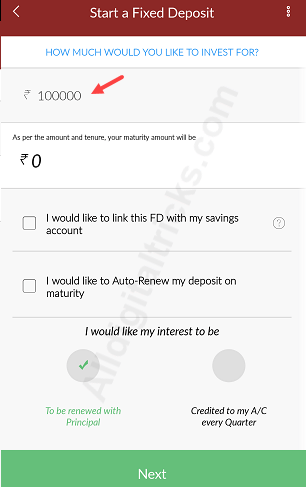 Indusind Bank open Fixed Deposit (FD) Online