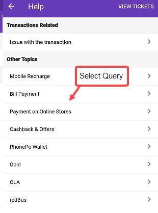 PhonePe support