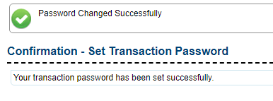Syndicate bank set transaction password