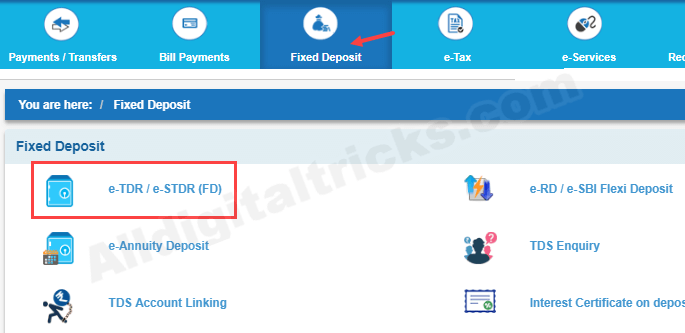 SBI open MOD Account online