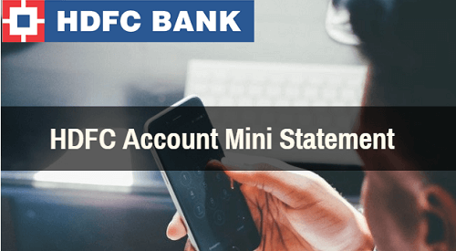 HDFC Bank Account Mini Statement Through Toll free number SMS HDFC Bank Account Mini Statement Through Toll free number SMS