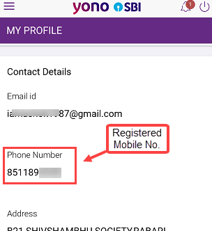 know which mobile number registered SBI account
