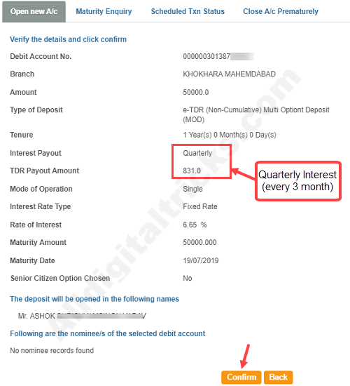 SBI open MOD Account online