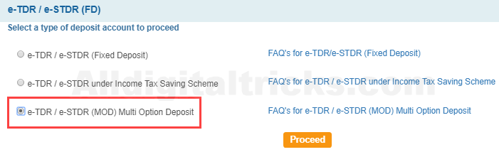 SBI open MOD Account online