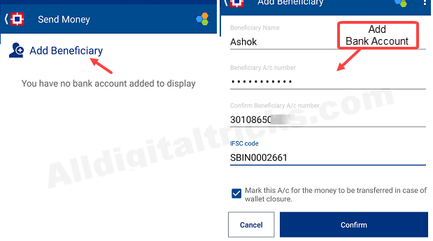 Transfer money payzapp to bank account