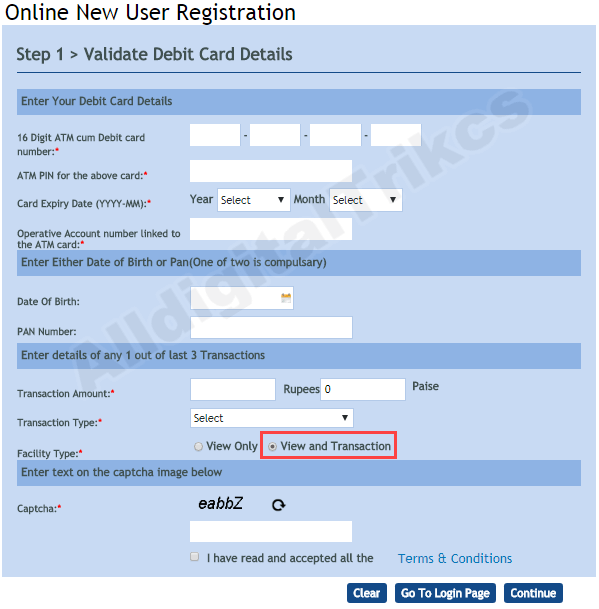 Vijaya Bank Net Banking online register