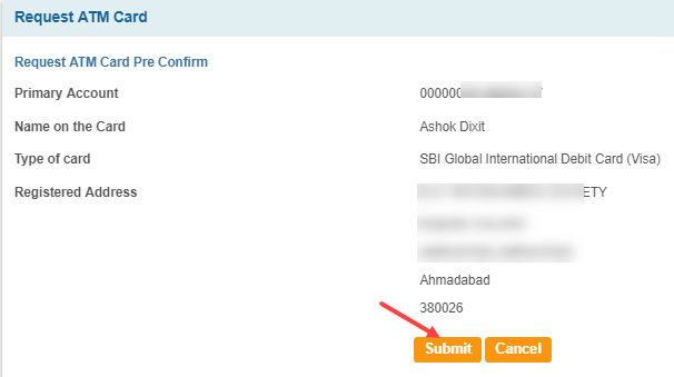 upgrade SBI Debit card online