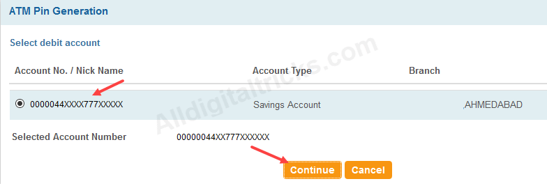 SBI EMV Chip Debit card PIN Generate Online