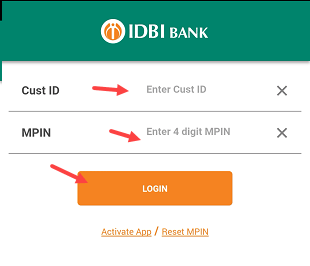 IDBI Mobile Banking Registration