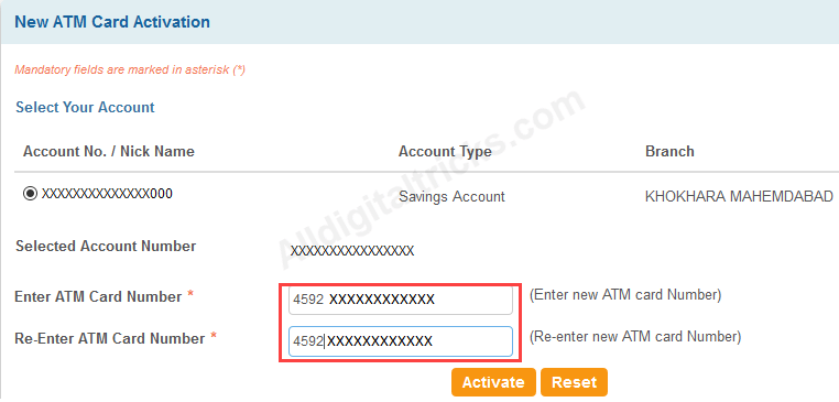 Activate SBI EMV Chip Debit card