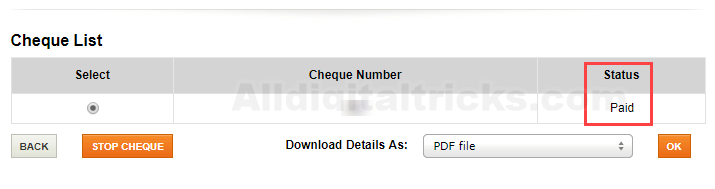 Check ICICI Issued Cheque Status Online
