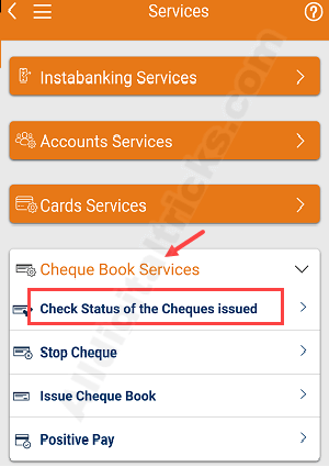 Check ICICI Issued Cheque Status Online