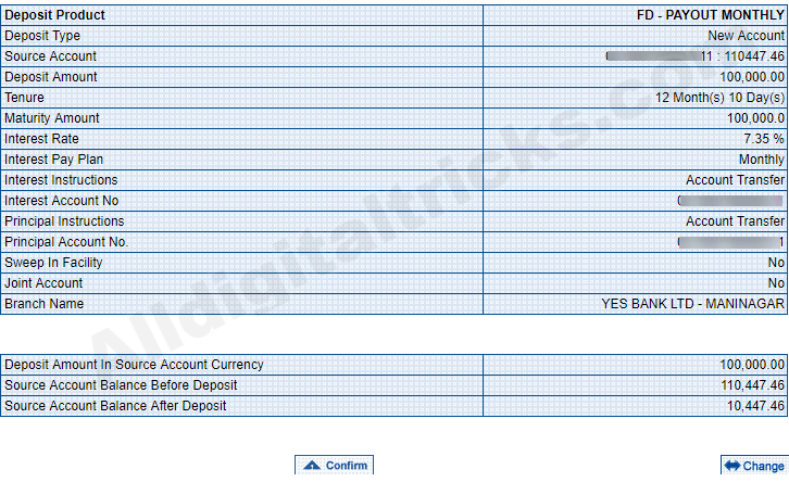 Yes Bank Open Fixed Deposit (FD) online