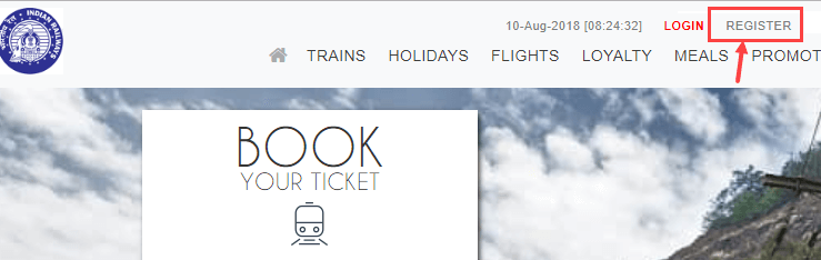 register create IRCTC account 