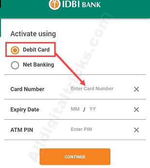 IDBI Mobile Banking Registration