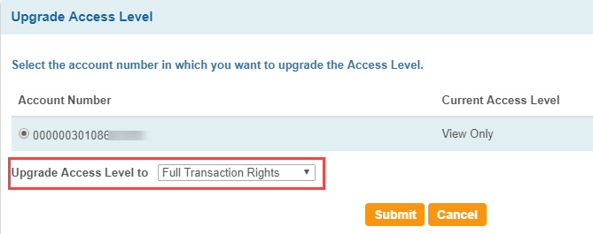 SBI net banking full transactions rights