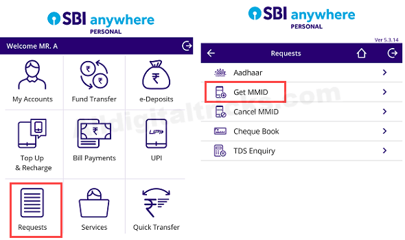 Get SBI MMID online