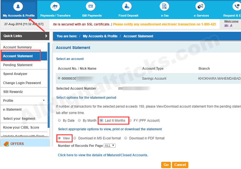 Check SBI Issued Cheque status online