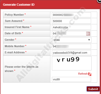 Online PLI Generate ID and PLI login password 
