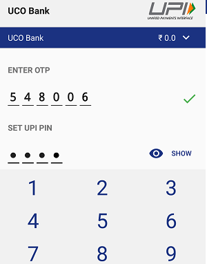 UCO BHIM UPI - register, Create UPI ID and UPI PIN