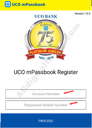 UCO Bank mPassbook online