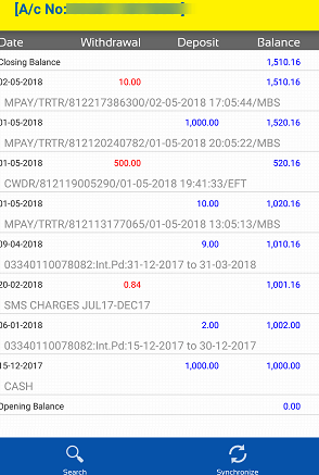 UCO Bank mPassbook online