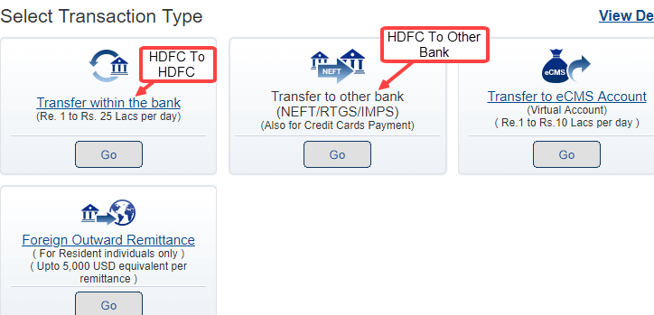 Add Beneficiary HDFC Bank