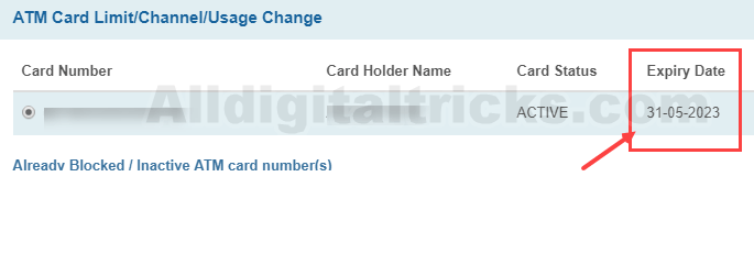 ellenőrizze az SBI betéti kártya lejárati dátumát 