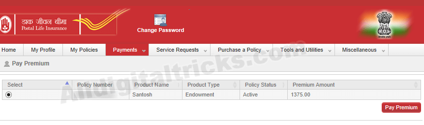 Pay PLI premium payment online