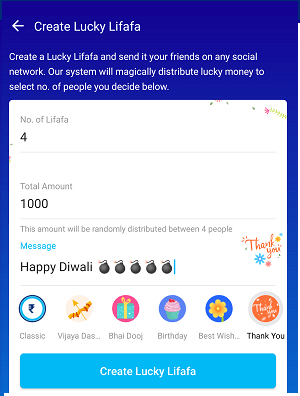 Paytm send Lucky Lifafa To Multiple users