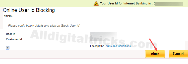 PNB net banking disable block