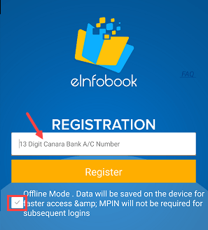 Canara Bank Passbook online on phone