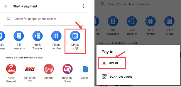 Gpay send money to UPI ID