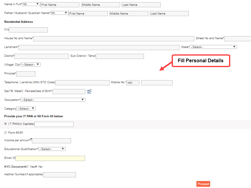 SBI apply Small and basic saving account